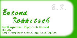 botond koppitsch business card